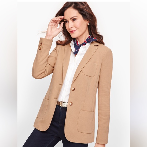 Talbots Aberdeen Blazer Camel Tan Size 6 - Picture 1 of 9